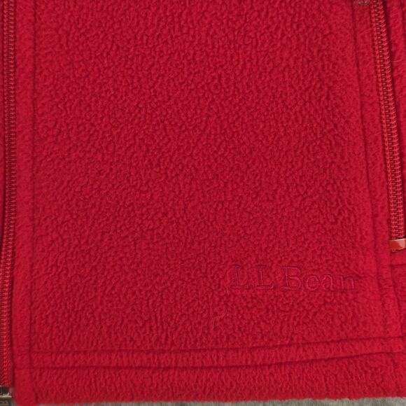 LL Bean Jacket Womens Small Red Full Zip Polartec Fleece Outdoor Pockets Hiking - Picture 7 of 9